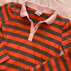 Lacoste women’s long sleeve collard shirt